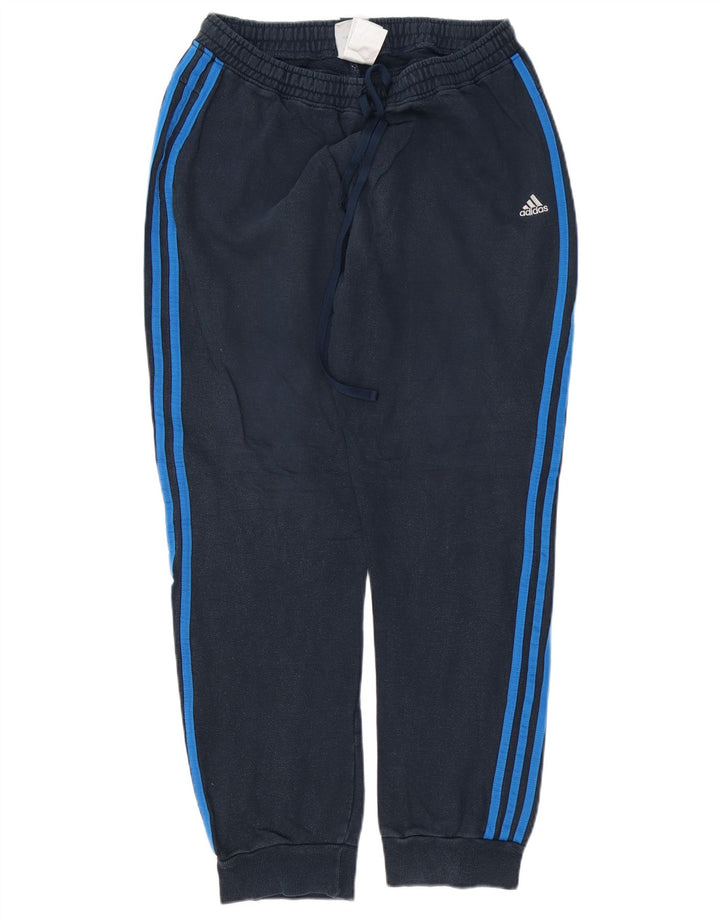 Pantaloni de trening ADIDAS pentru bărbați Joggeri UK 40/42 Bumbac mediu albastru bleumarin