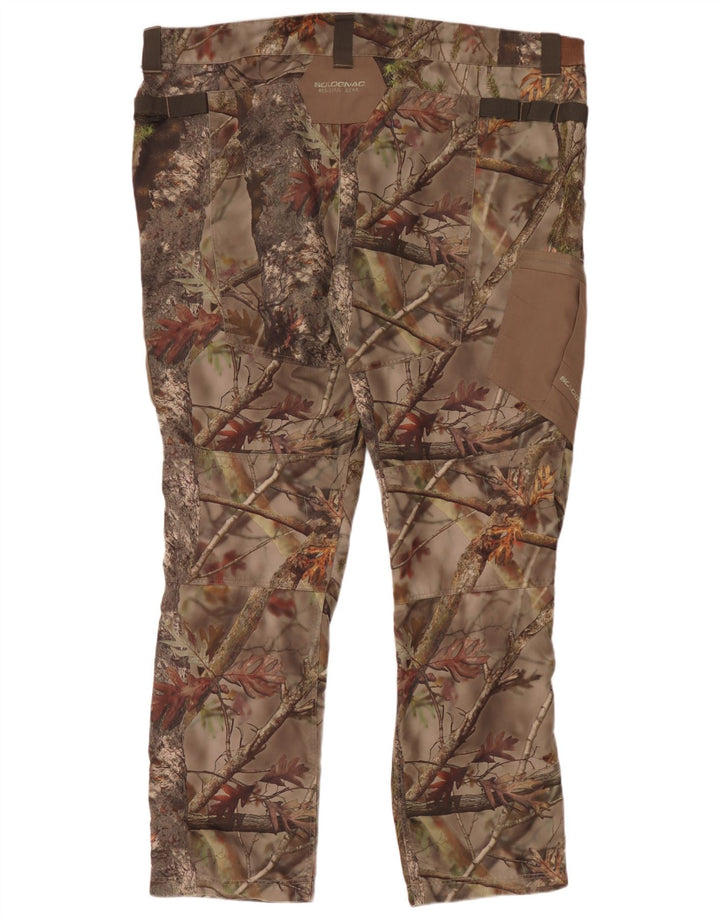 Pantaloni cargo subțiri pentru bărbați Solognac L48 L34 Camuflaj multicolor