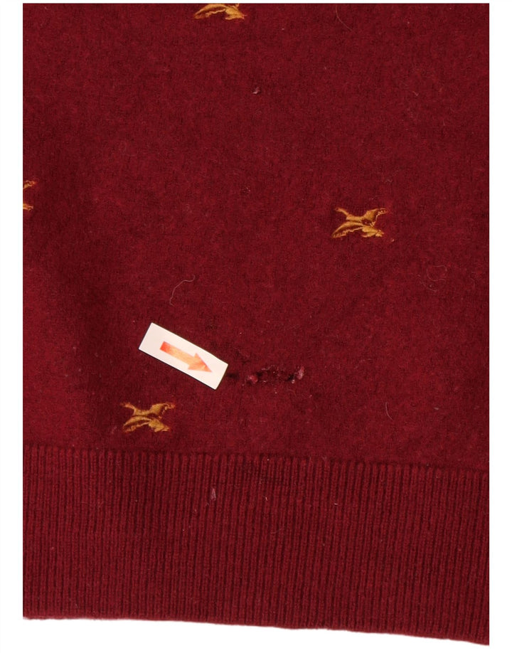 Pulover pentru femei Carhartt, cu model abstract, cu decolteu rotund, roșu mare, UK 14