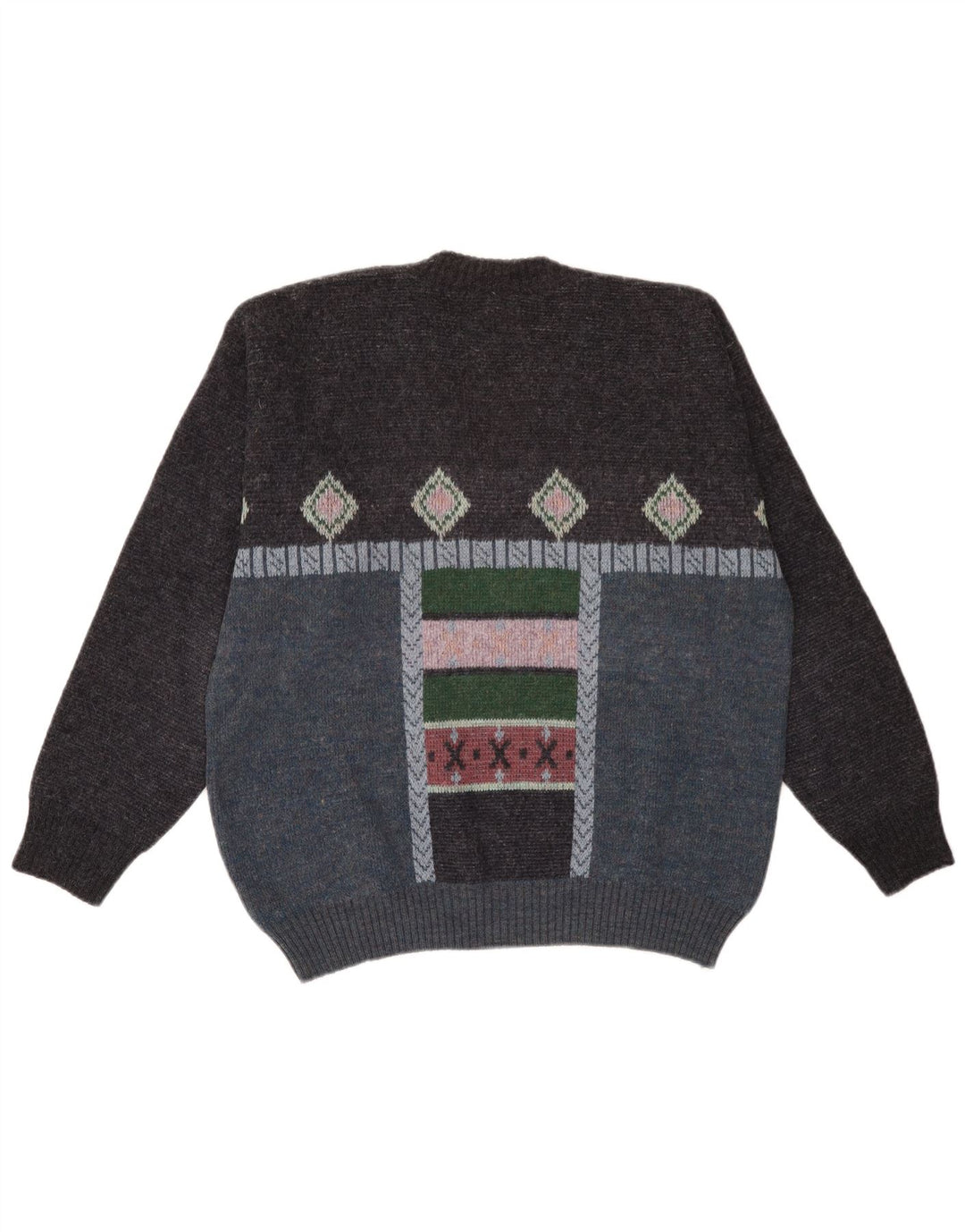 South Coast Pulover cu decolteu în V pentru bărbați, mare, multicolor, geometric