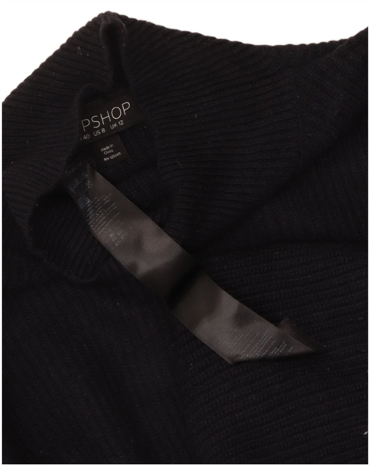 Pulover Topshop pentru femei cu gât țestoasă și pulover UK 12 Mediu Nailon bleumarin