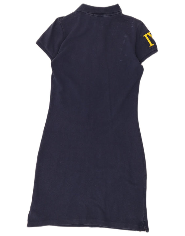 Ralph Lauren rochie polo grafică pentru femei UK 10 mic bumbac bleumarin