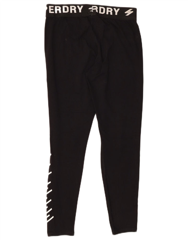 Leggings cu grafică pentru femei SUPERDRY UK 12 Medium Black