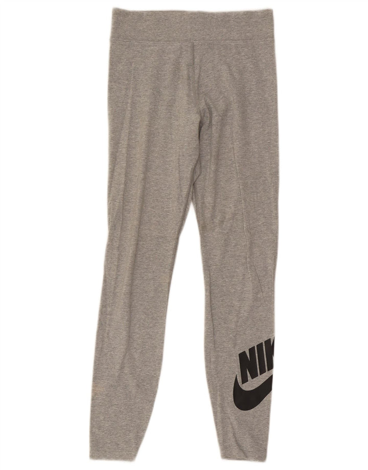 Leggings grafic Nike pentru femei UK 8 Small Gri Bumbac