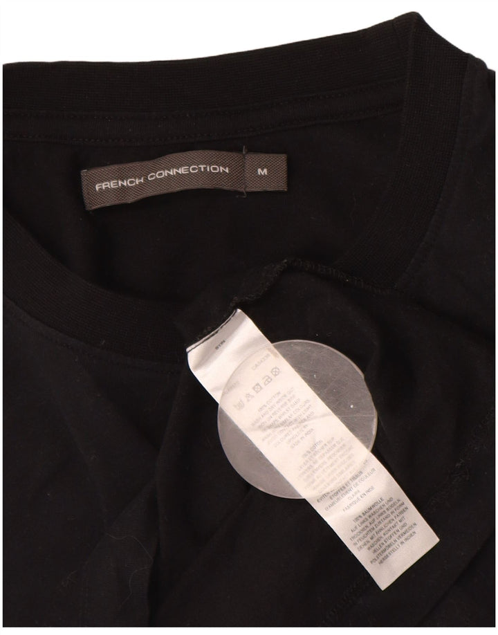 Tricou grafic pentru femei French Connection Top UK 14 Medium Black Bumbac