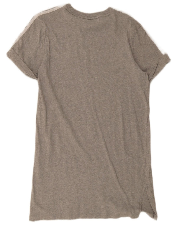 Rochie tricou pentru femei Adidas UK 12, bumbac gri mediu