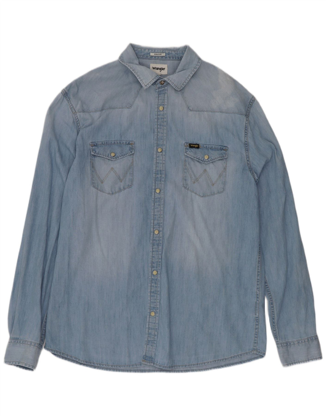 Cămașă din denim Wrangler pentru bărbați, mare, albastru