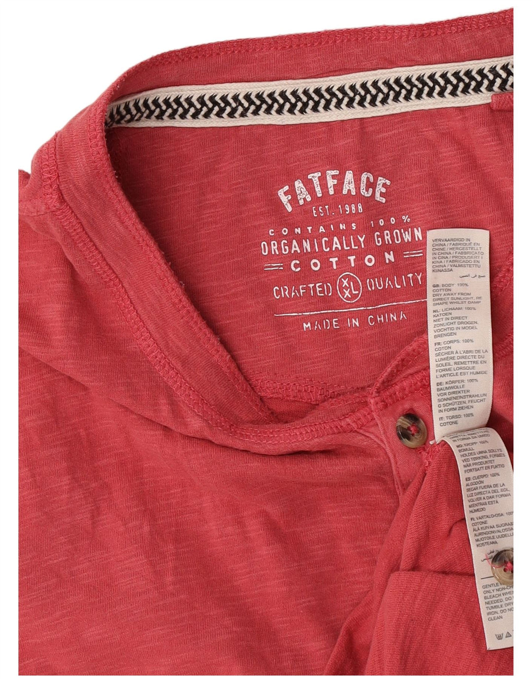 Tricou pentru bărbați Fat Face Top 2XL bumbac roșu