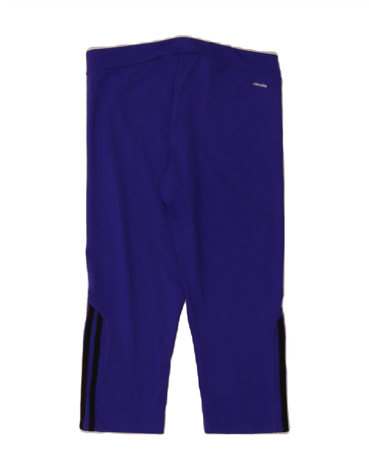 ADIDAS Womens Climalite Capri Leggings UK 12/14 Medium  Purple Polyester Vintage Adidas and Second-Hand Adidas from Messina Hembry 