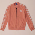 Jachetă de top pentru trening cu grafică Adidas pentru femei UK 8, poliester roz mic