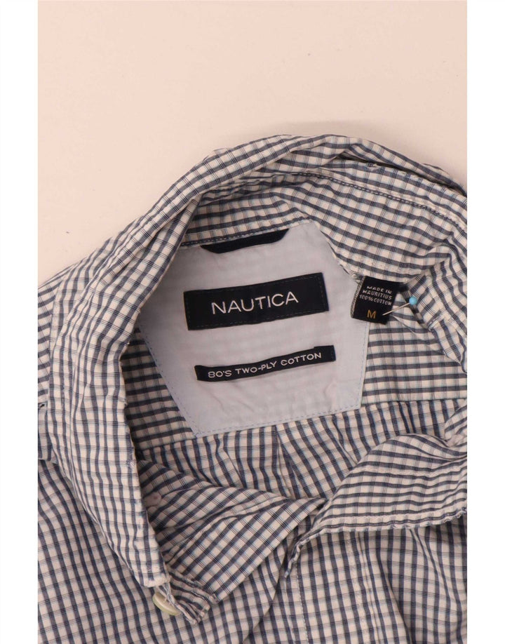 Cămașă Nautica pentru bărbați, bumbac vichy albastru mediu