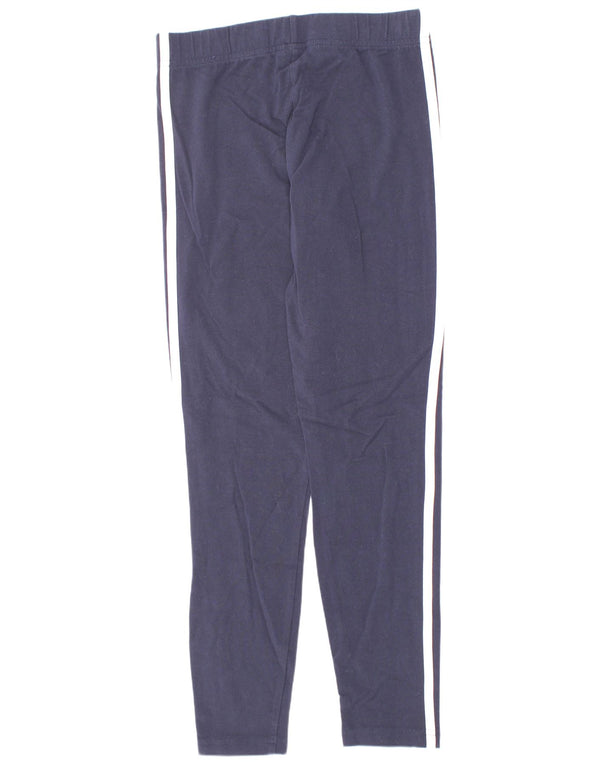 Adidas Girls Leggings 13-14 Years Navy Blue Cotton