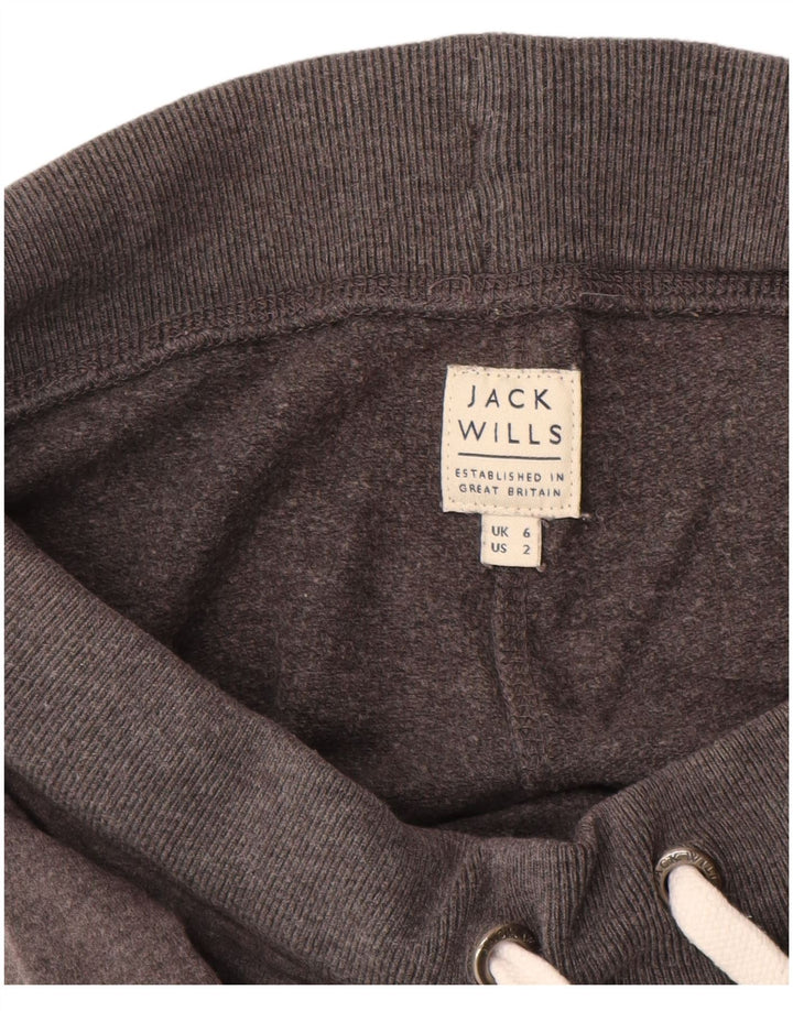 JACK WILLS Pantaloni de trening crop pentru femei UK 6 XS bumbac gri