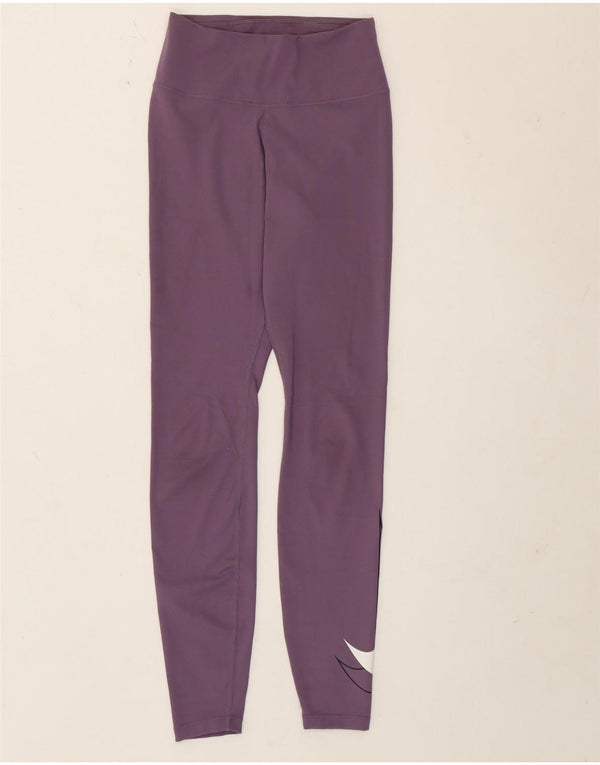 Leggings grafic Nike Dri Fit pentru femei UK 4 XS Poliester violet