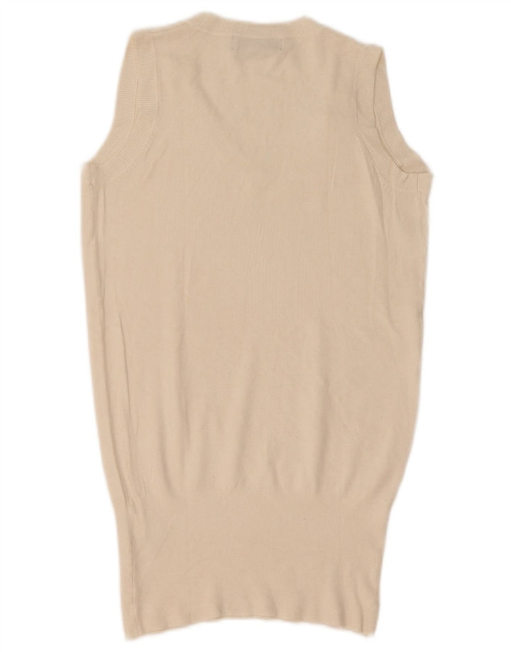 Vest Vest Top Femei Zara UK 12 Medium White Rayon