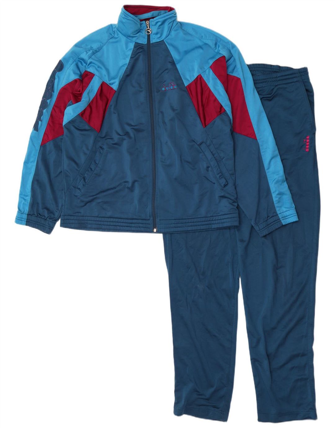 Trening complet grafic pentru bărbați Diadora UK 42, mare, albastru, poliester color bloc