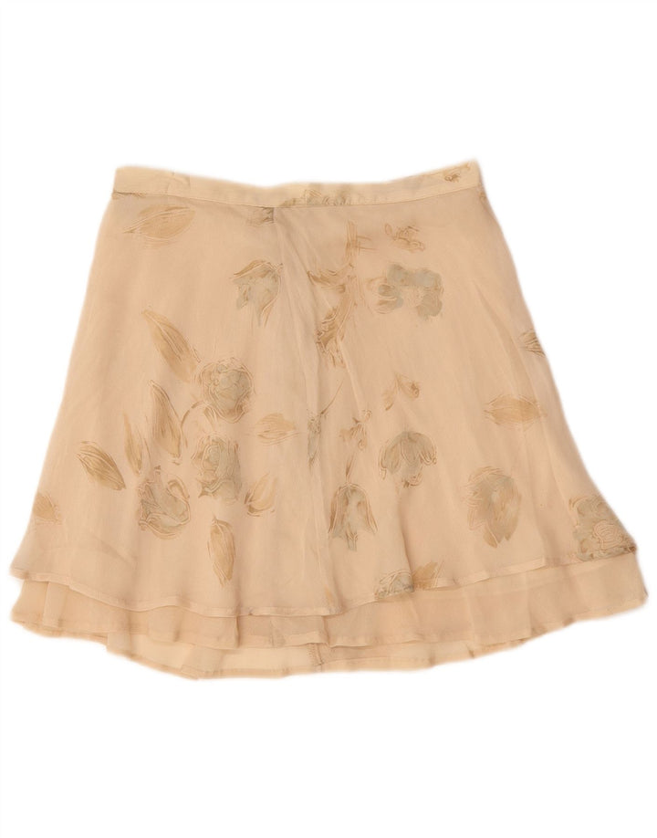 Fustă Mini Vintage Femei W28 Medium Bej Floral