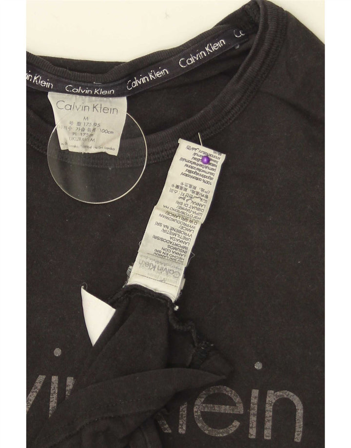 Tricou grafic Calvin Klein pentru bărbați Top mediu din bumbac negru
