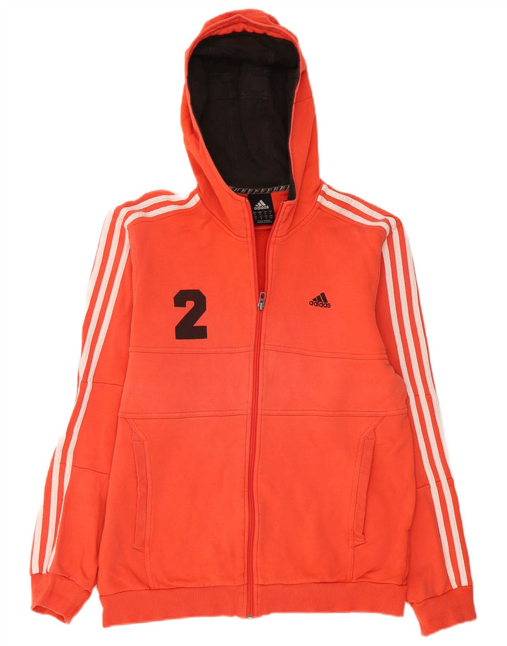 Pulover pentru bărbați Adidas Graphic Zip Hoodie, bumbac roșu mediu