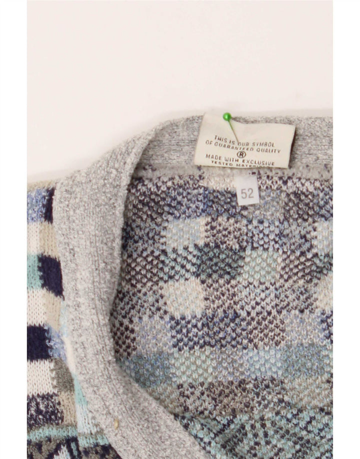 NANI BON Pulover Cardigan Bărbați IT 52 Large Multicolor Geometric