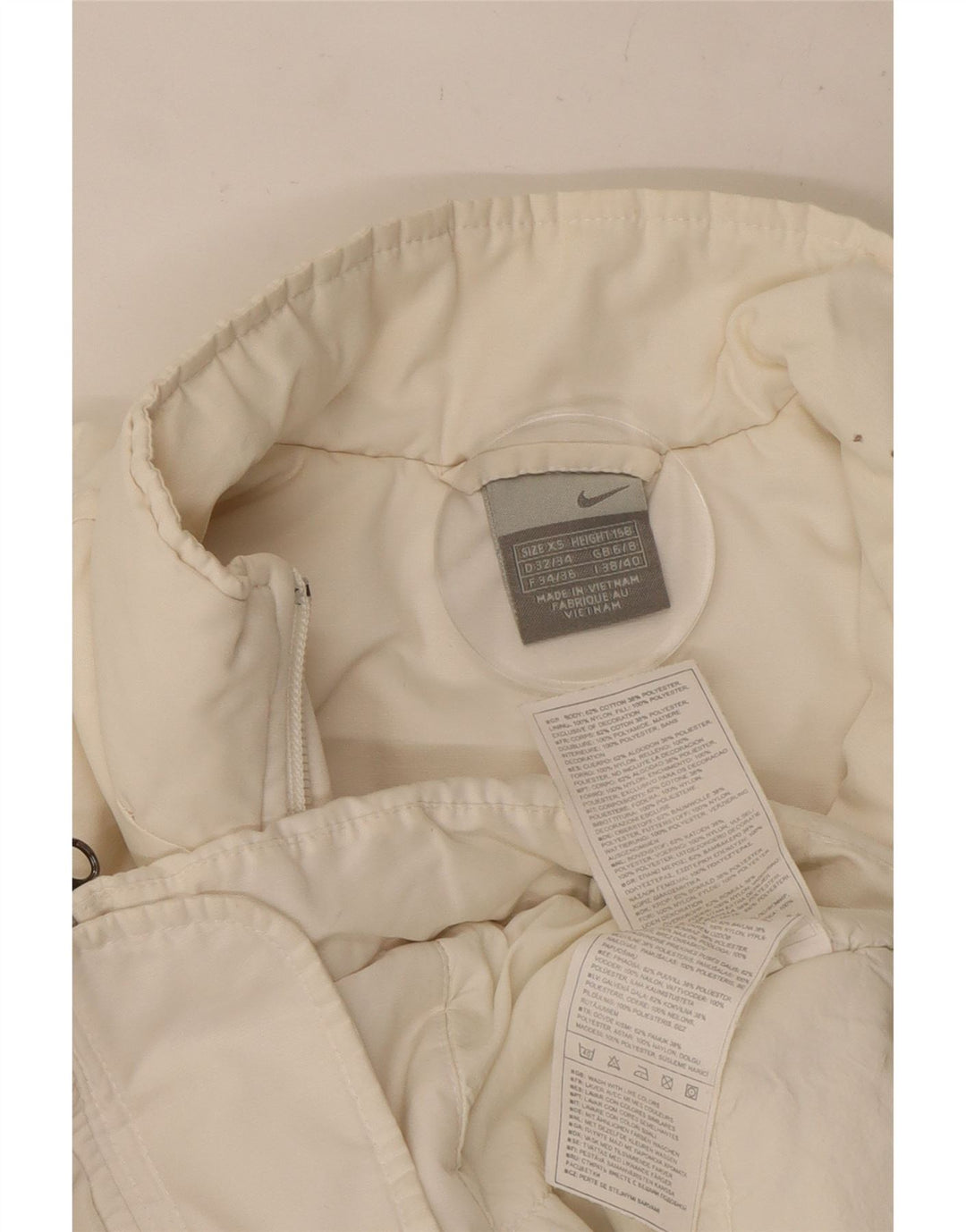 Jachetă de vânt pentru femei Nike UK 4/6 XS Bumbac alb