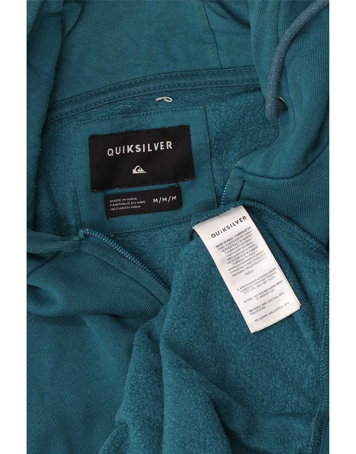 Pulover Quiksilver pentru bărbați, cu fermoar grafic, bumbac albastru mediu