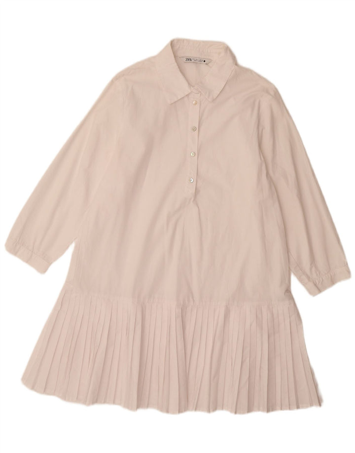 Rochie A-Line pentru femei Zara cu mâneci 3/4 UK 14 Poliester alb mare