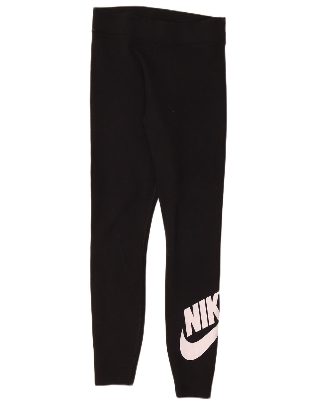 Leggings grafic Nike pentru femei UK 12, bumbac mediu negru