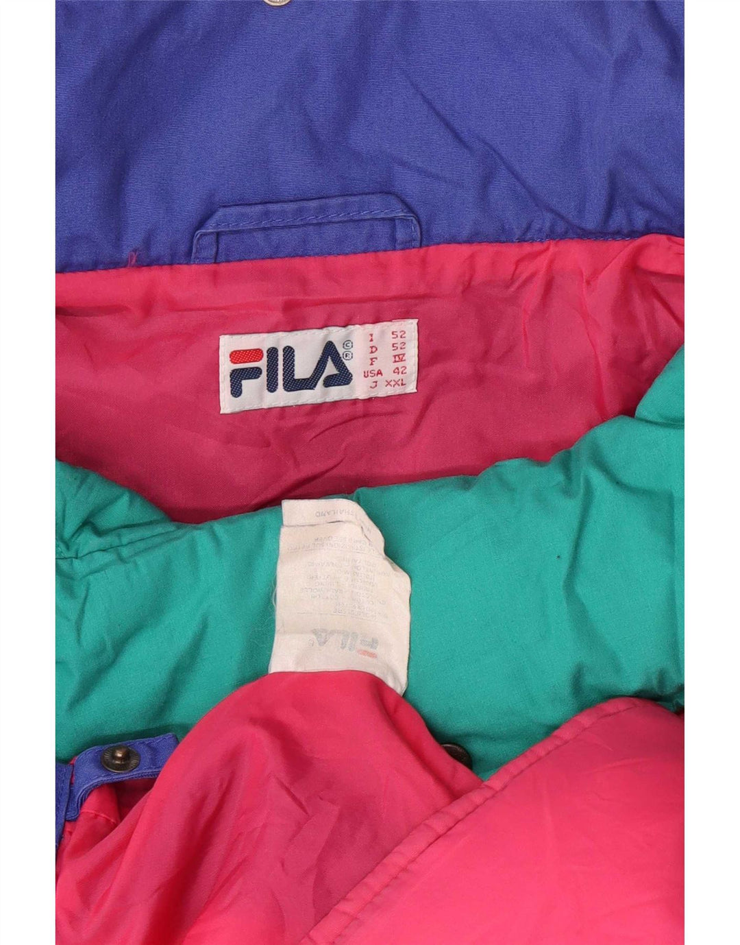 Jachetă de vânt cu glugă Fila pentru bărbați IT 52 2XL, albastru, poliester color bloc