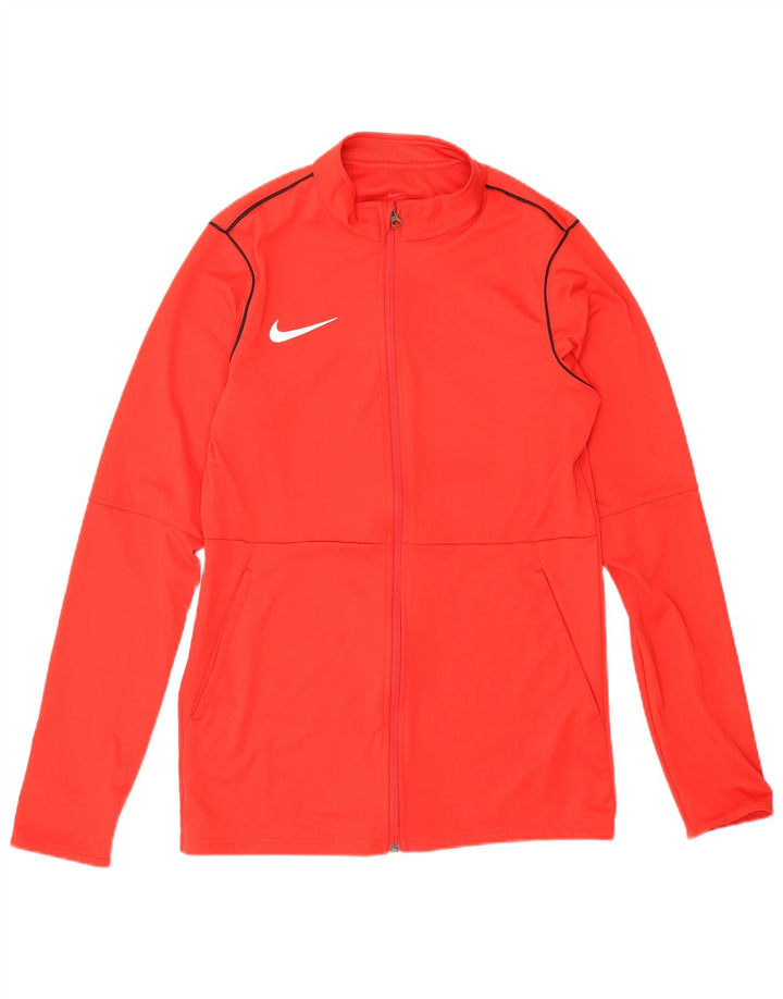 Jachetă de top pentru trening Nike Dri Fit pentru femei UK 10 Poliester roșu mic