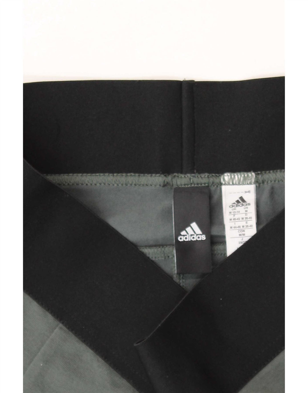 Leggings pentru femei Adidas UK 12/14, bumbac color bloc, gri mediu