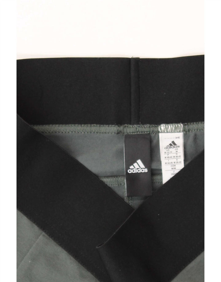 Leggings pentru femei Adidas UK 12/14, bumbac color bloc, gri mediu