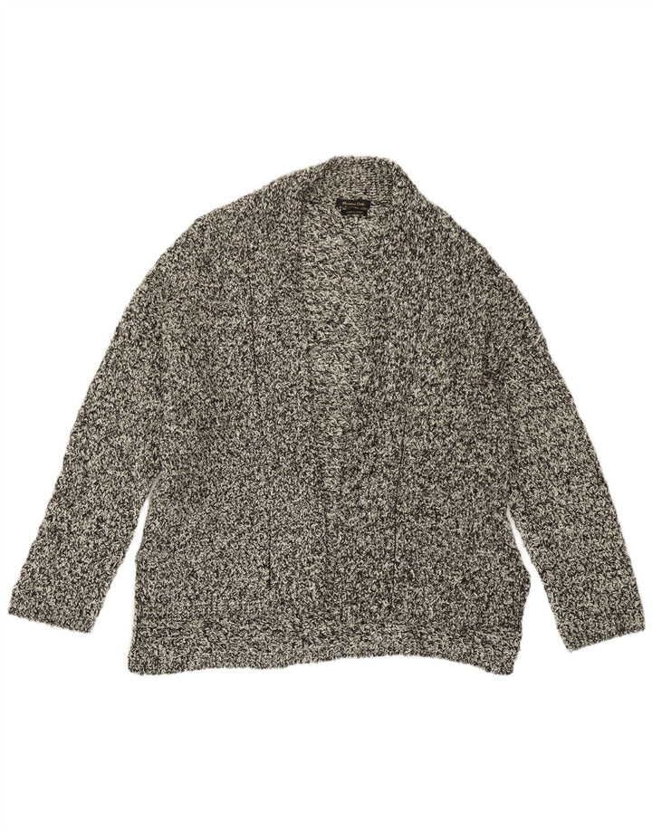 Pulover cardigan deschis Massimo Dutti pentru femei UK 18 XL, gri cu pete
