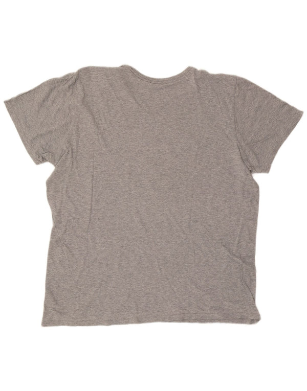 Nike Mens Athletic Cut Graphic T-Shirt Top 2XL Grey Cotton