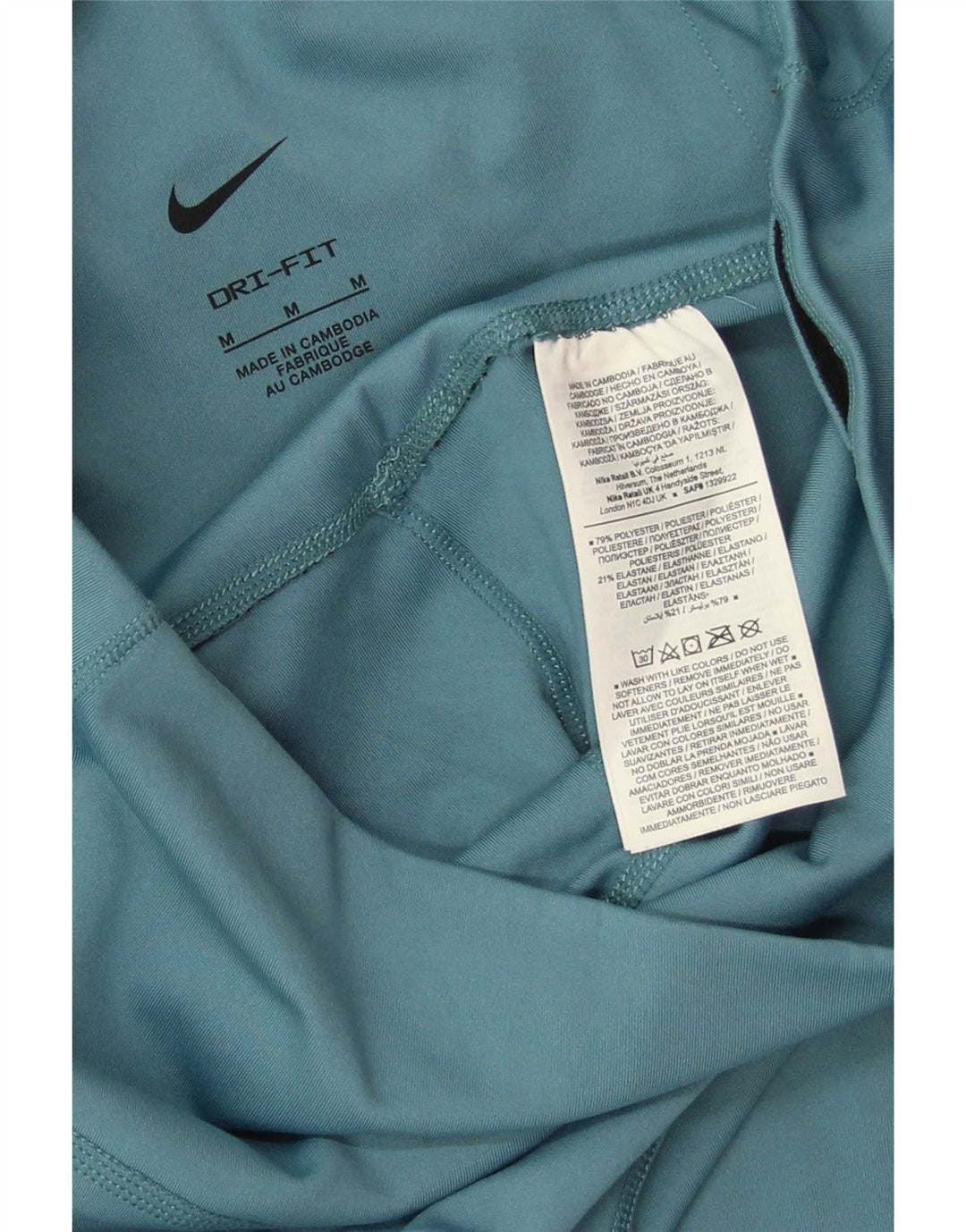 Leggings Dri Fit Nike pentru femei UK 12 Poliester albastru mediu