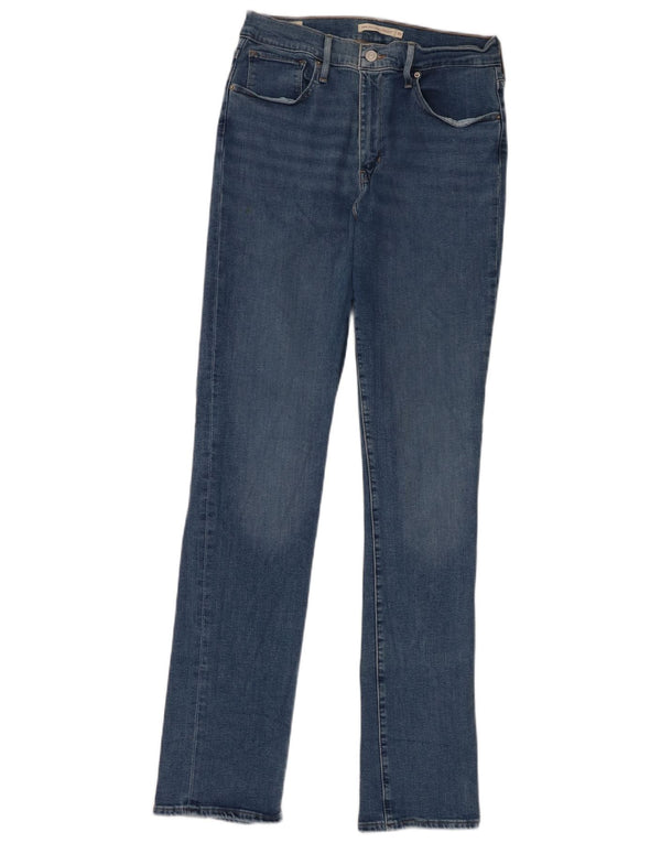 Blugi drepti cu talie mare Levi's 724, L31 L34, bumbac albastru