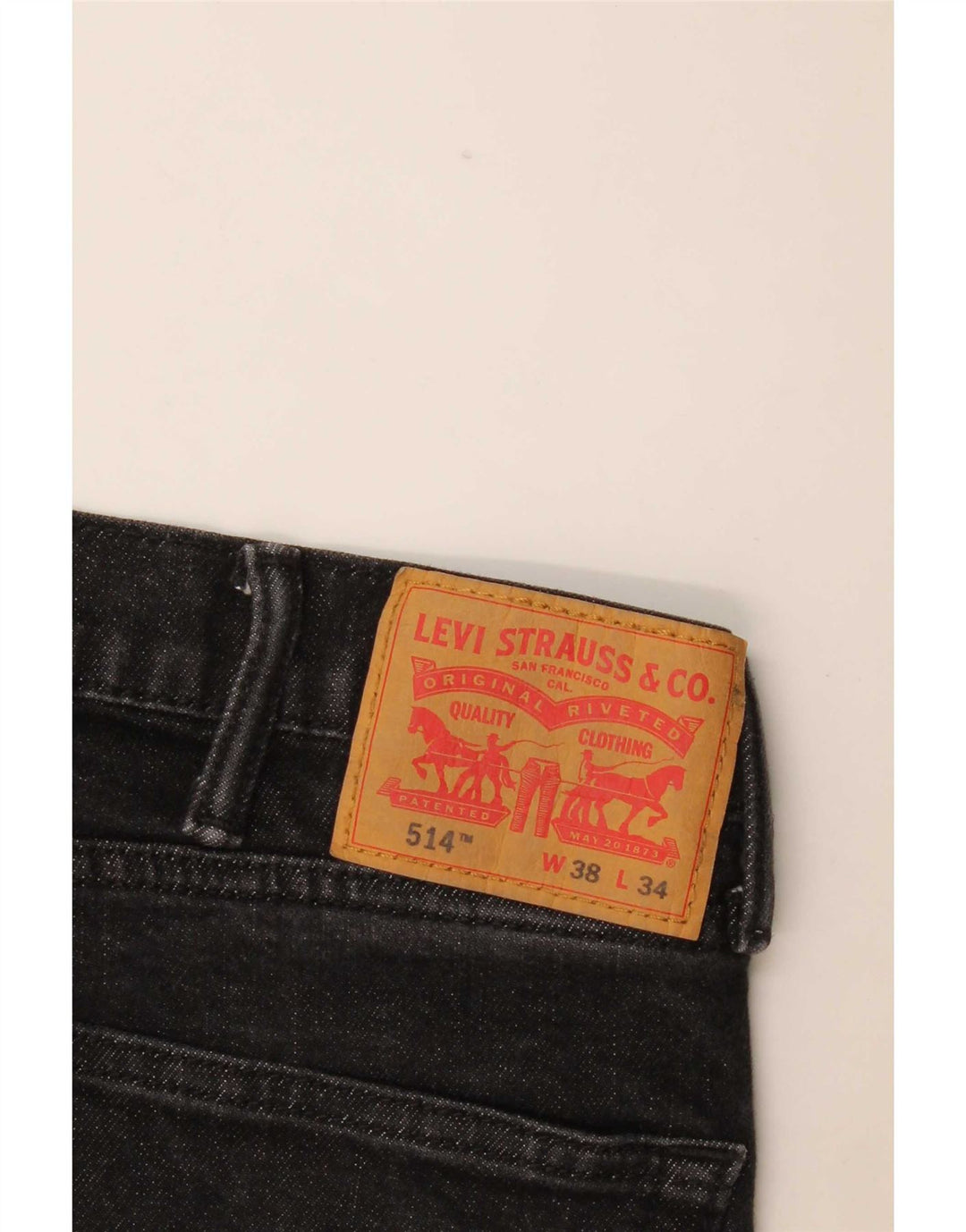 Blugi drepti pentru bărbați Levi's 514 W38 L34 bumbac negru