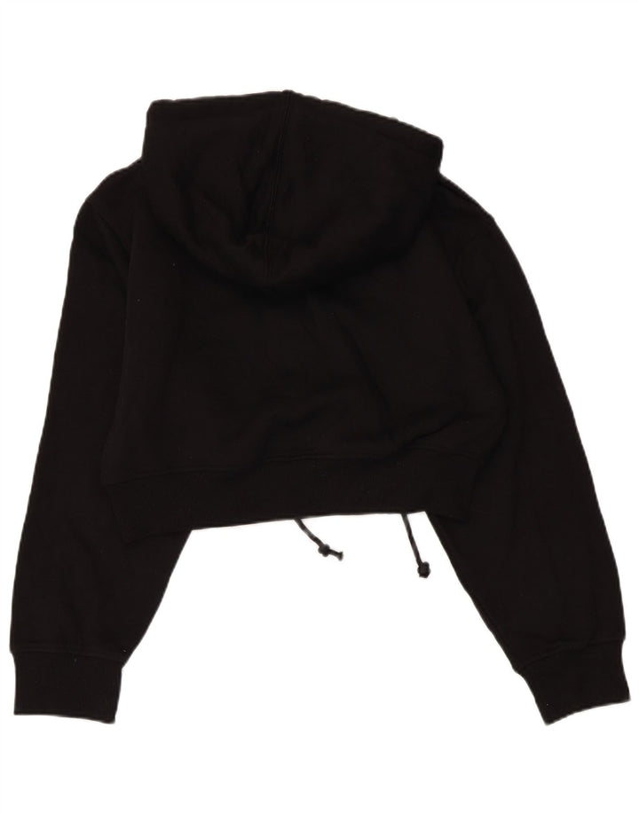 Pulover ZARA Crop pentru femei UK 10 Poliester negru mic