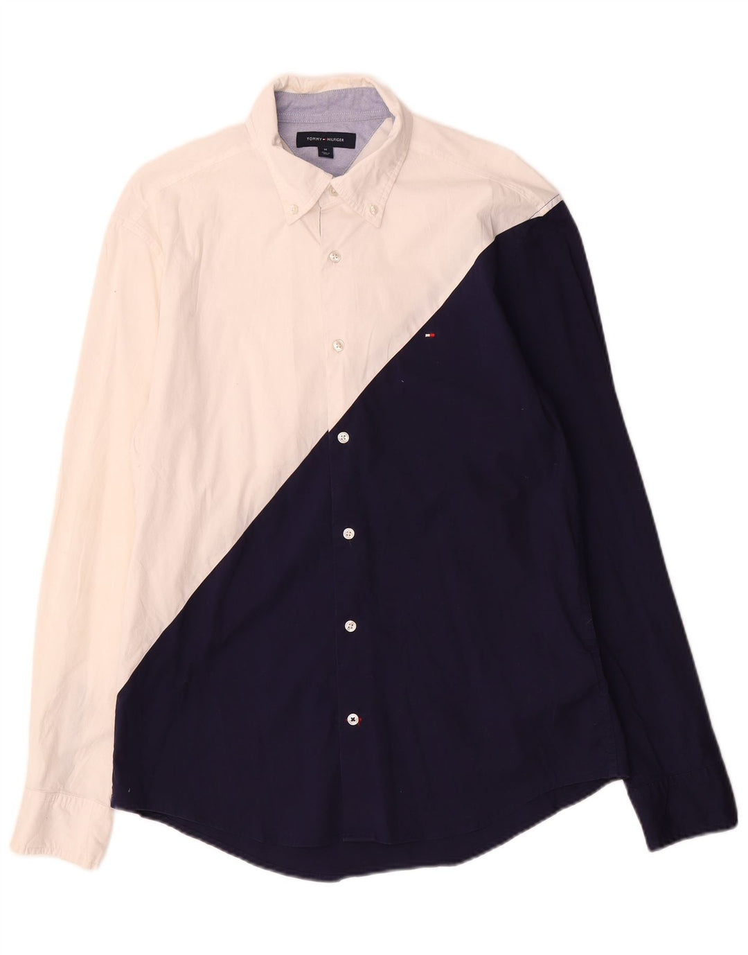 Cămașă Tommy Hilfiger pentru bărbați, alb mediu, color block