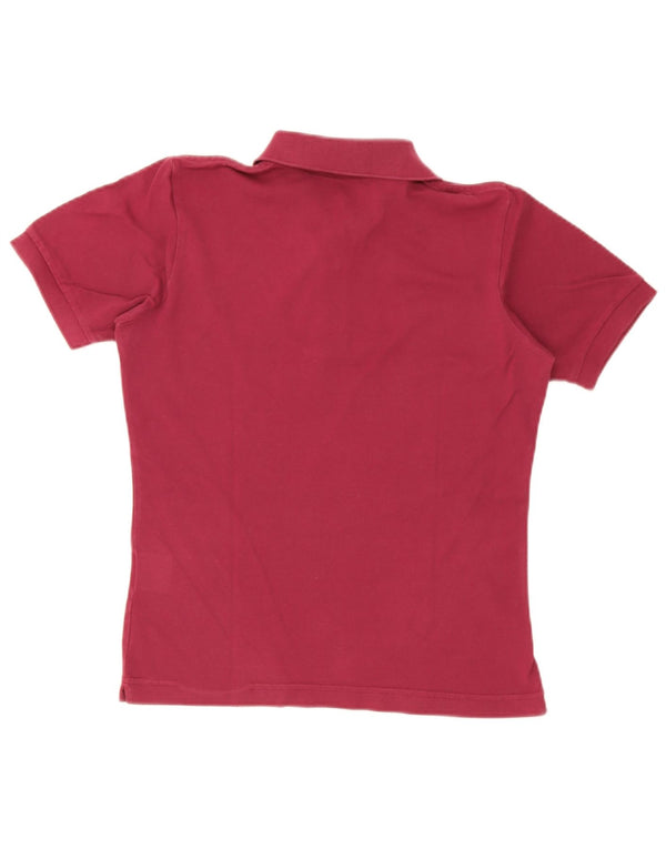 Cămașă polo KAPPA pentru femei UK 12 Bumbac Burgundy mediu