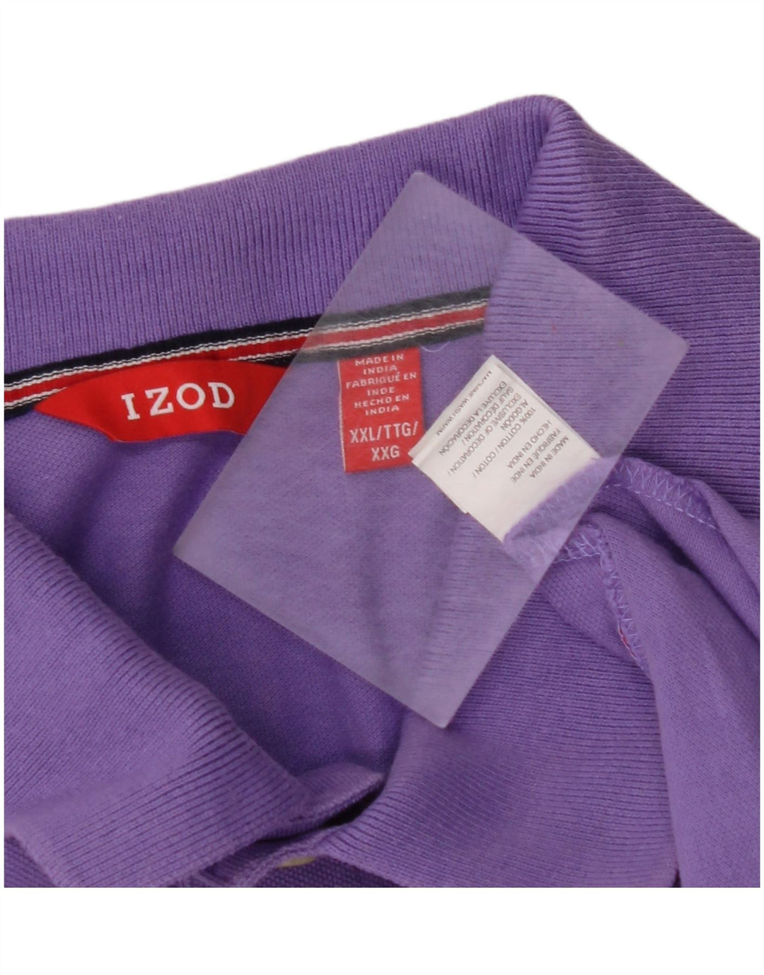 Tricou polo IZOD pentru bărbați, bumbac mov 2XL