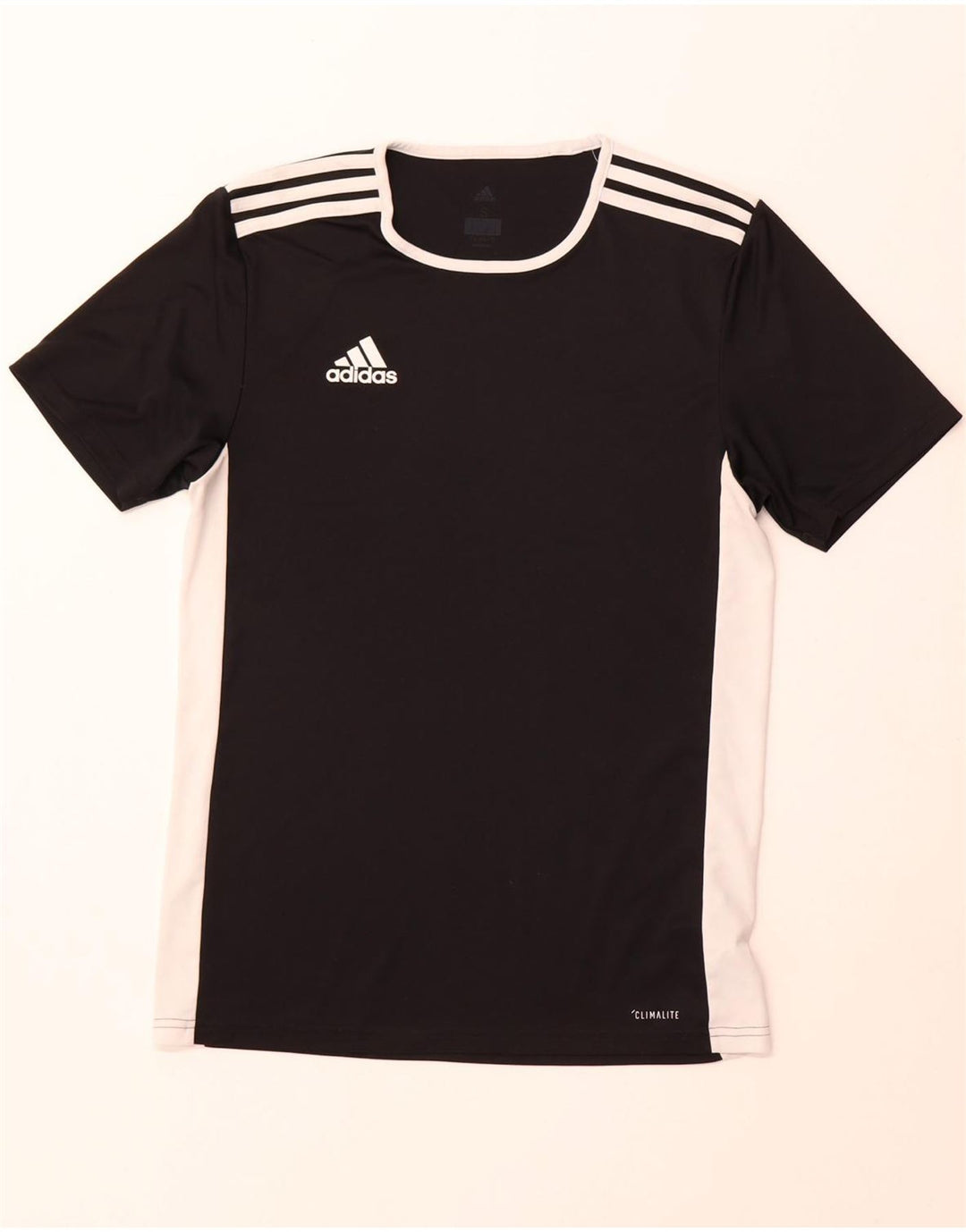 Tricou ADIDAS Climalite pentru bărbați Top mic, negru, poliester color bloc