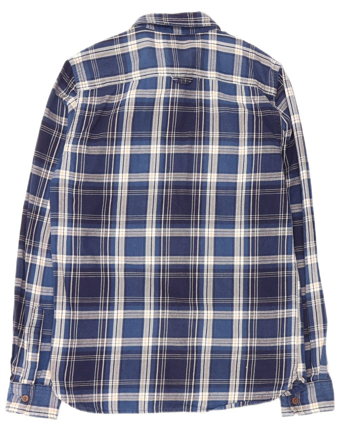 Cămașă de flanel pentru bărbați SUPERDRY, bumbac cu carouri albastre mici