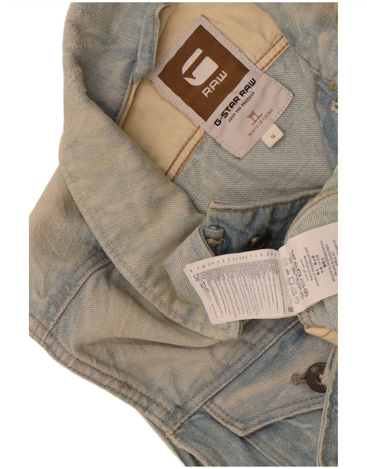 Gilet de denim pentru femei G-Star UK 10 Small Blue Bumbac