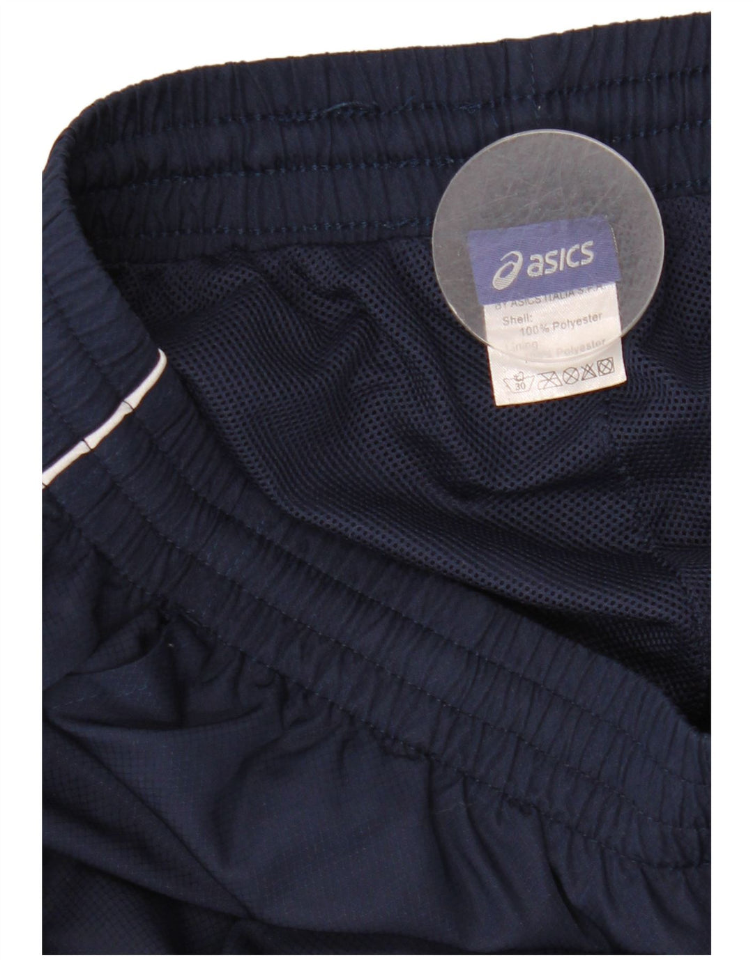 Pantaloni de trening Asics pentru bărbați, poliester mediu bleumarin