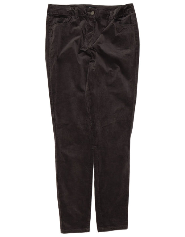 M&Co Pantaloni casual skinny din catifea pentru femei UK 14 mare L34 L32 bumbac gri
