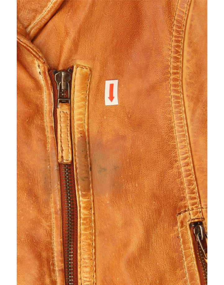 Jachetă de motociclist din piele pentru femei Gipsy UK 14 piele maro medie