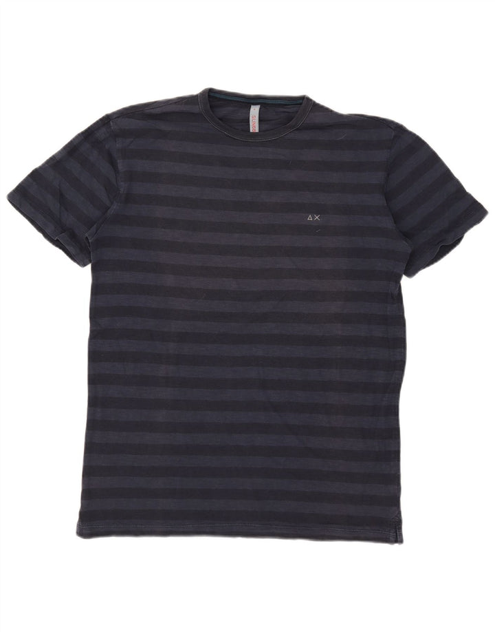 SUN68 Tricou Bărbați Top Mediu Bleumarin, Bumbac cu dungi