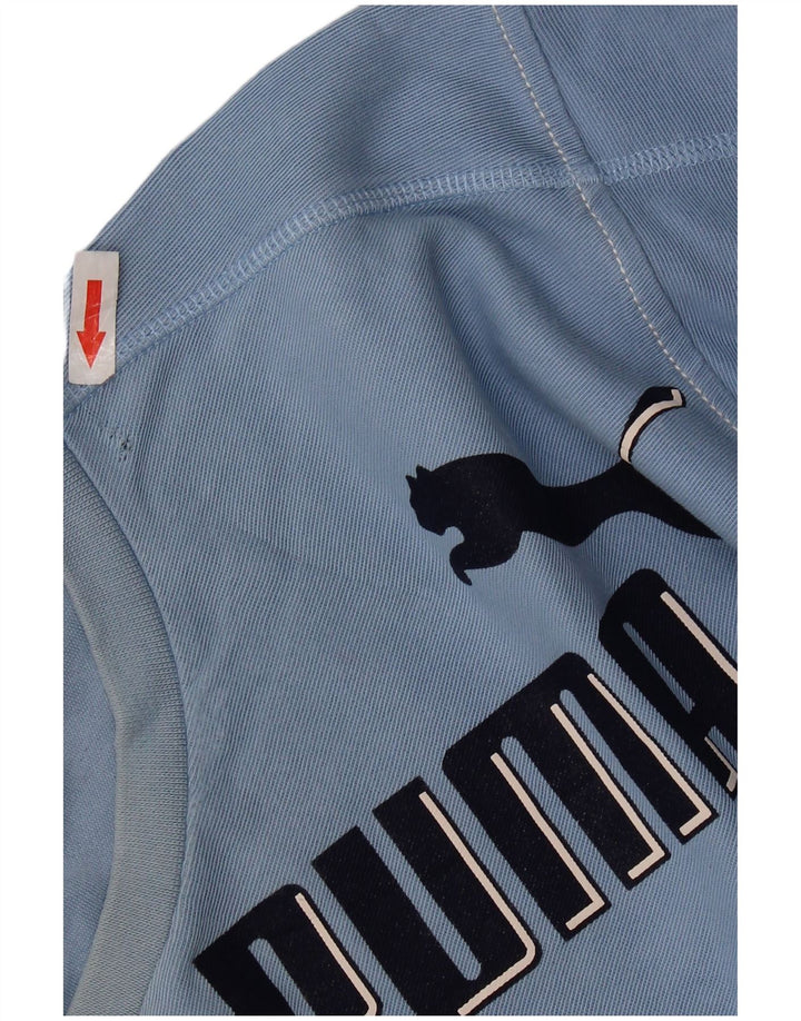 Tricou cu mânecă lungă PUMA pentru bărbați, XL, albastru, bumbac