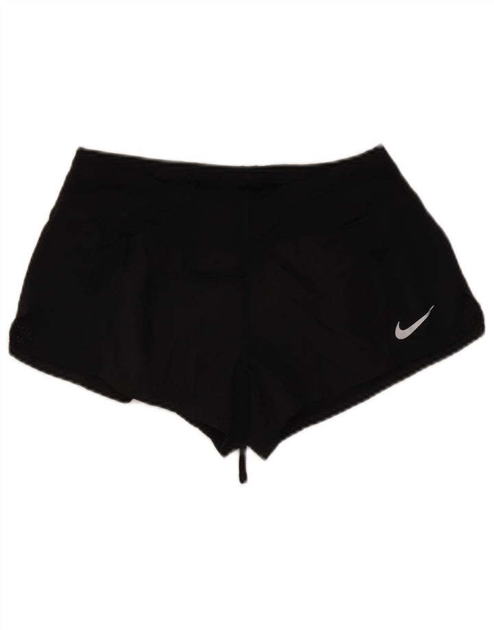 Pantaloni scurți sport Nike Dri Fit pentru femei UK 10, poliester negru mic